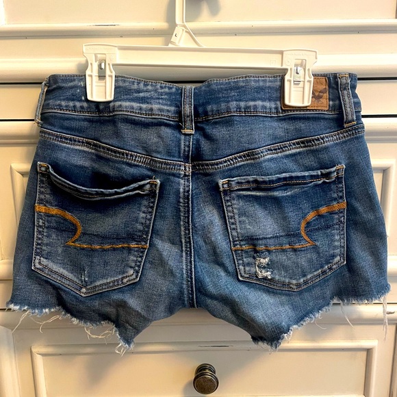 Denim Ripped Shorts. Gently Worn. Stretchy - Picture 3 of 6